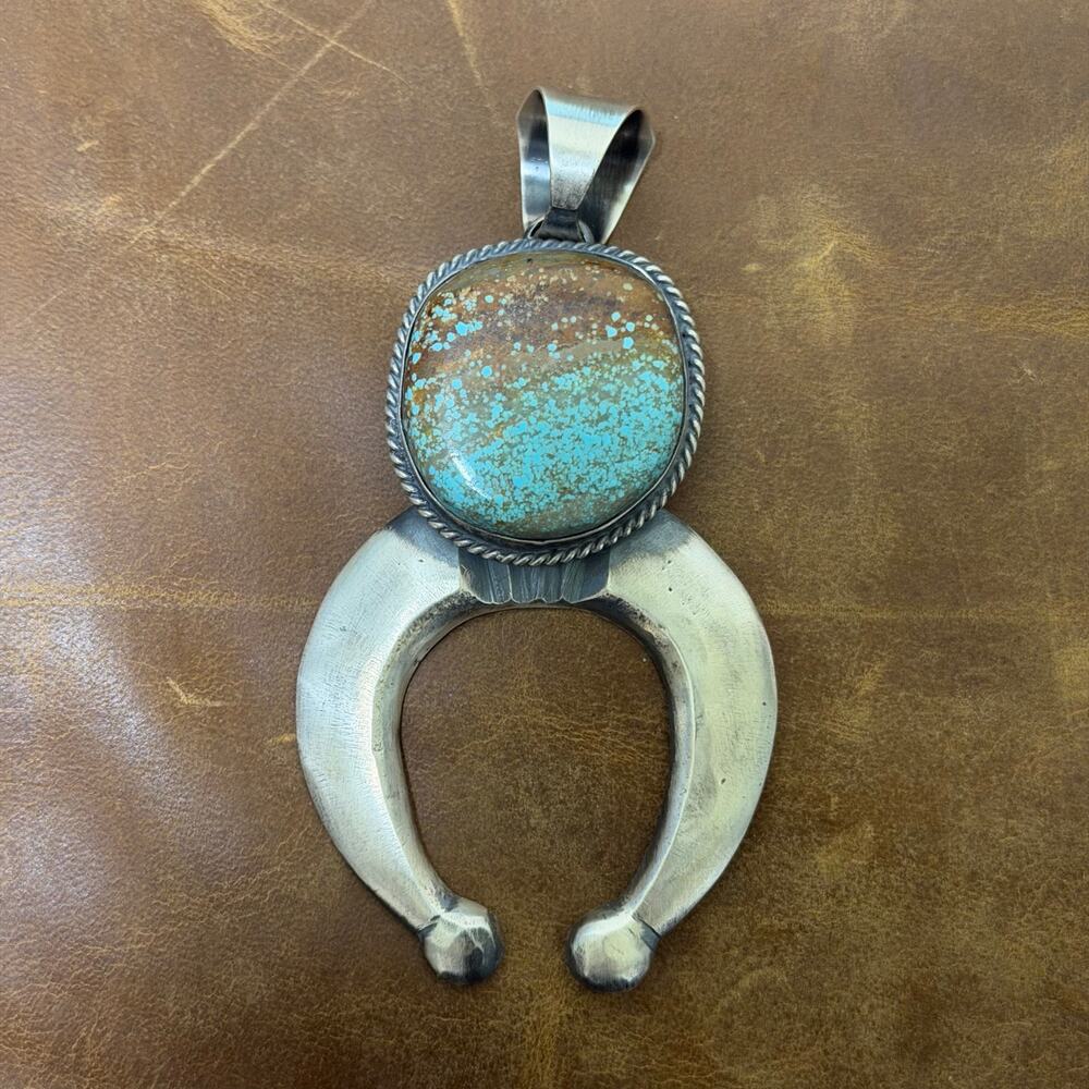 Chimney Butte Sterling Silver & Turquoise Naja Pendan
